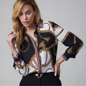 Melanie Lyne Chain Print Blouse